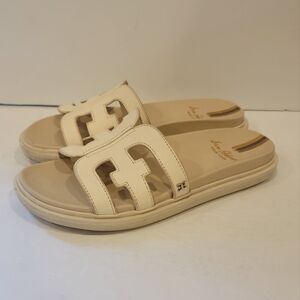 Sam Edelman Valeri Modern Ivory Open Toe Slip On. Leather Sandals size 8.5M
